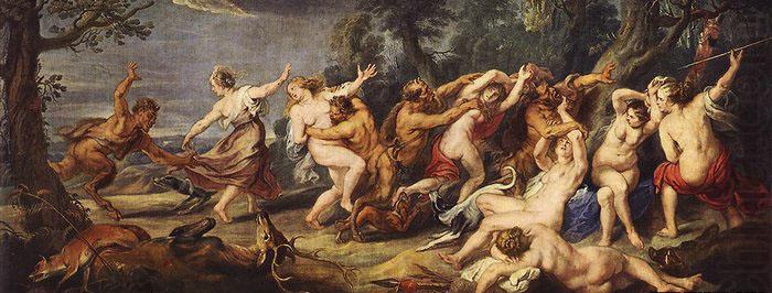 RUBENS, Pieter Pauwel Diana and her Nymphs Surprised by the Fauns china oil painting image
